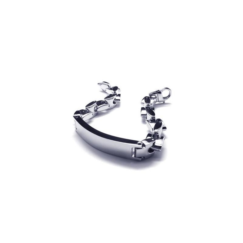 Pulseira De Corrente Com Pingente De Titânio Puro De Prata Para Meninos Pulseira De Corrente Com Pingente De Titânio Puro De Prata Para Meninos