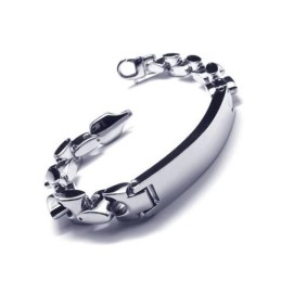 Pulseira De Corrente Com Pingente De Titânio Puro De Prata Para Meninos