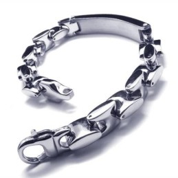 Pulseira De Corrente Com Pingente De Titânio Puro De Prata Para Meninos