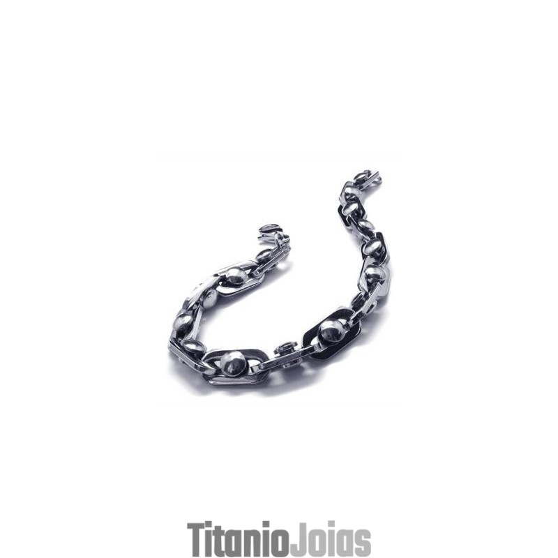 Pulseira De Corrente De Titânio Puro De Prata Com Pingente Para Menino Masculino Pulseira De Corrente De Titânio Puro De Prata Com Pingente Para Menino Masculino