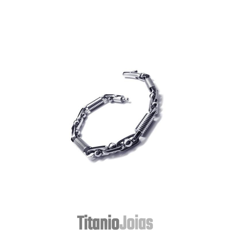 Pulseira De Pingente De Prata 316L De Titânio Puro Para Meninos Pulseira De Pingente De Prata 316L De Titânio Puro Para Meninos