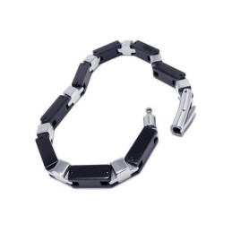 Pulseira De Corrente De Titânio Puro De Prata Para Meninos