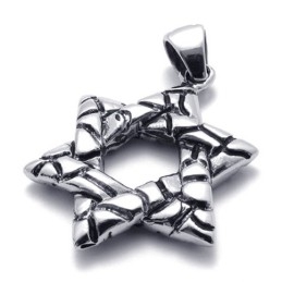 Pingente De Titânio Com Hexagrama Da Sorte