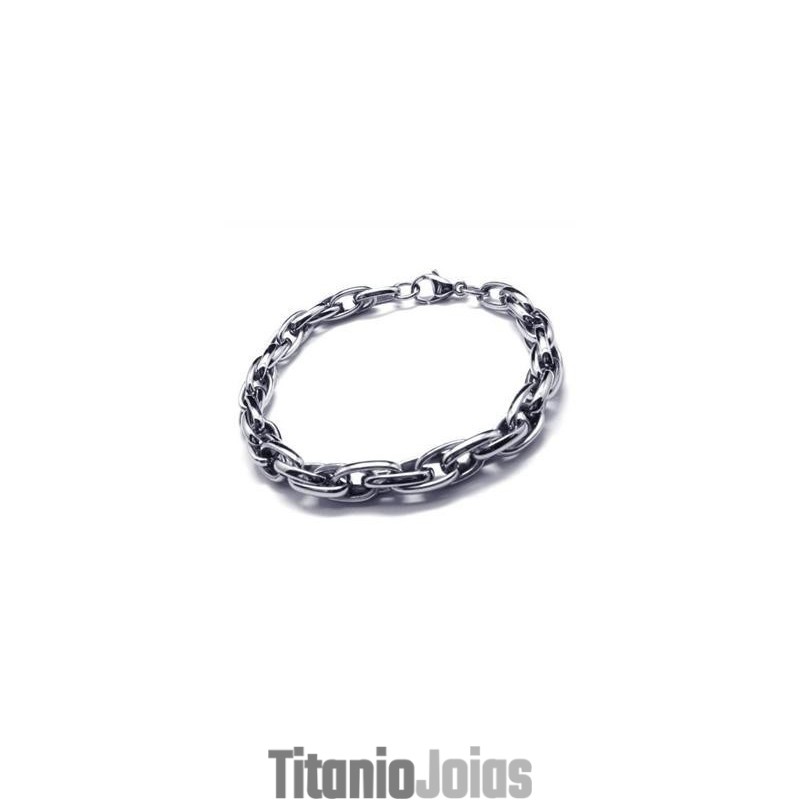 Pulseira De Corrente De Titânio Puro Com Pingente De Prata Para Meninos Pulseira De Corrente De Titânio Puro Com Pingente De Prata Para Meninos