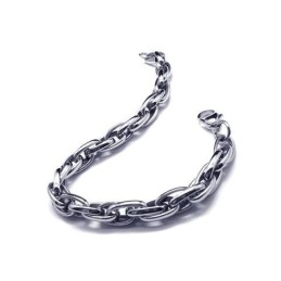 Pulseira De Corrente De Titânio Puro Com Pingente De Prata Para Meninos