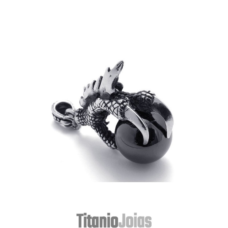 Pingente De Titânio Com Gema De Garra Pingente De Titânio Com Gema De Garra