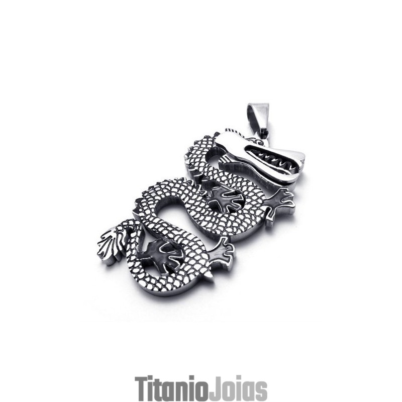 Pingente De Titânio Dragão Negro Pingente De Titânio Dragão Negro
