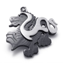 Pingente De Titânio Dragão Negro