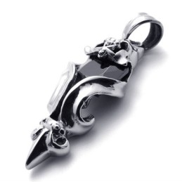 Pingente De Titânio Com Diamante Negro