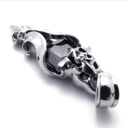 Pingente De Titânio Com Diamante Negro