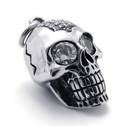 Pingente De Titânio Com Caveira De Diamante