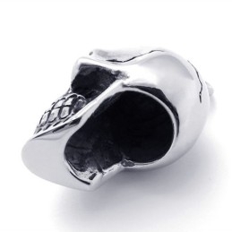 Pingente De Titânio Com Caveira E Diamante Negro