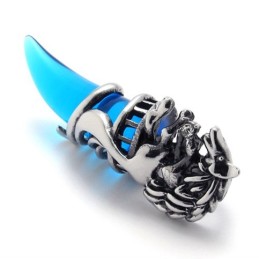 Pingente De Titânio Blue Horn