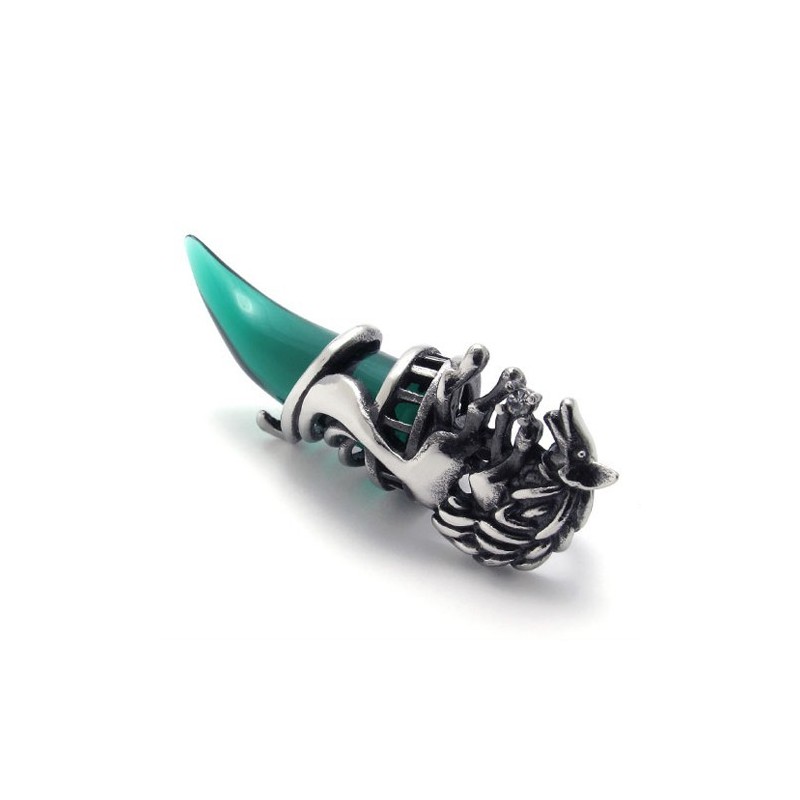 Pingente De Titânio Com Chifre Verde Pingente De Titânio Com Chifre Verde