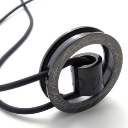 Pingente De Anel Preto De Titânio