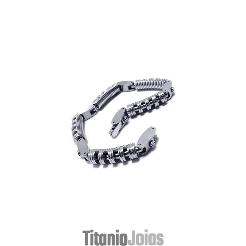 Pulseira De Corrente De Titânio Puro De Prata Para Meninos Pulseira De Corrente De Titânio Puro De Prata Para Meninos