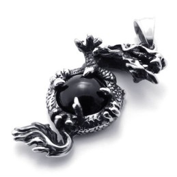 Pingente De Titânio Dragon Gem