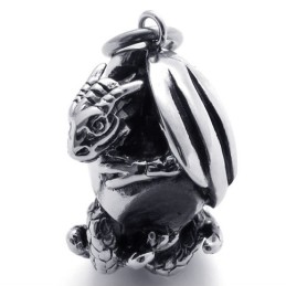 Pingente De Caveira De Titânio