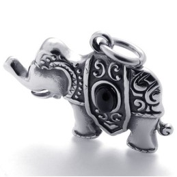 Pingente De Elefante De Titânio