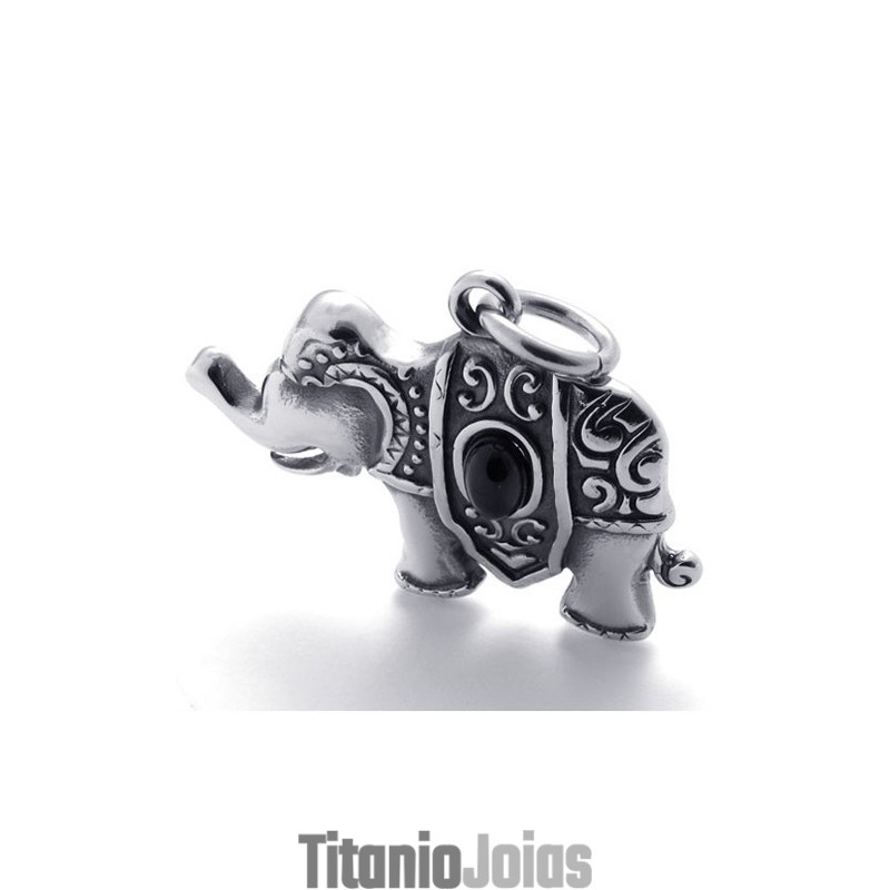 Pingente De Elefante De Titânio Pingente De Elefante De Titânio