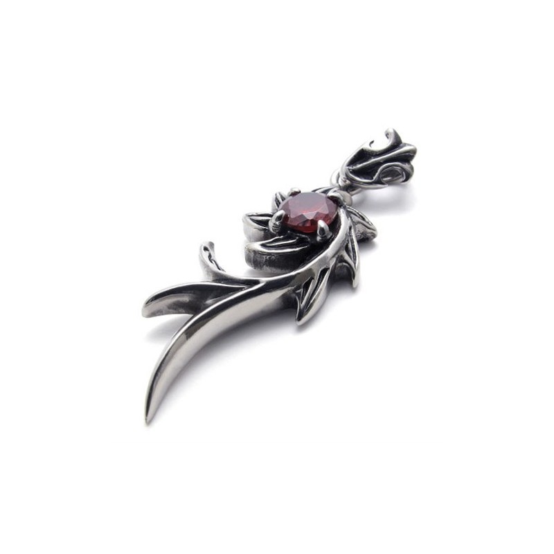 Pingente De Titânio Sereia Com Diamante Vermelho Pingente De Titânio Sereia Com Diamante Vermelho