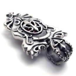 Pingente De Titânio Com Diamante Vermelho