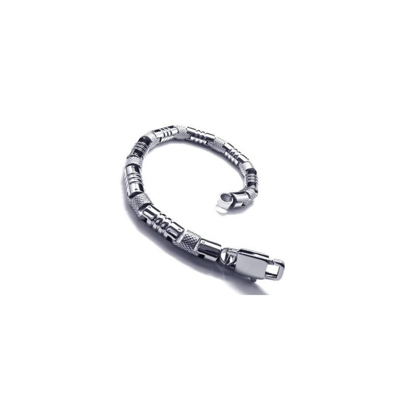Pulseira Masculina De Prata E Titânio Puro 316L Pulseira Masculina De Prata E Titânio Puro 316L