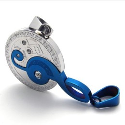 Pingente De Titânio Com Pingente De Nota Musical Azul