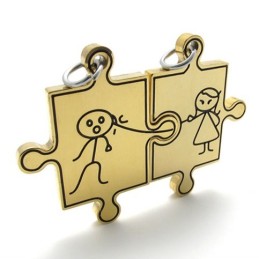 Pingente De Titânio Gold Lovers