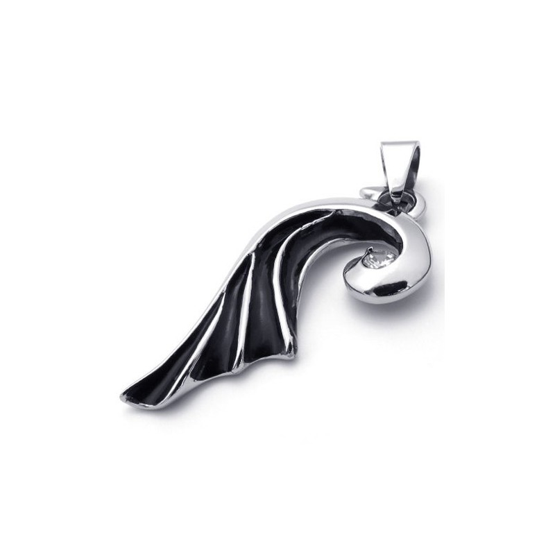 Pingente De Titânio Com Diamante Wing Pingente De Titânio Com Diamante Wing