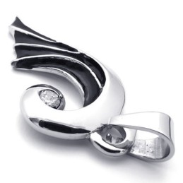 Pingente De Titânio Com Diamante Wing