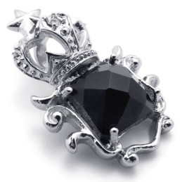 Pingente Gem Crown De Titânio