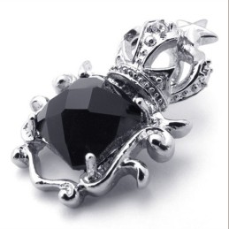 Pingente Gem Crown De Titânio