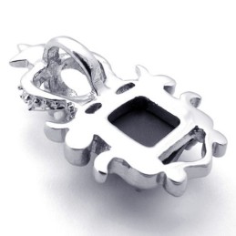 Pingente Gem Crown De Titânio