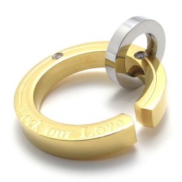 Pingente De Titânio Masculino Gold Lovers