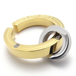 Pingente De Titânio Masculino Gold Lovers