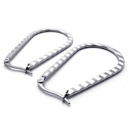 Brincos De Titânio Em Forma De Gota Em U