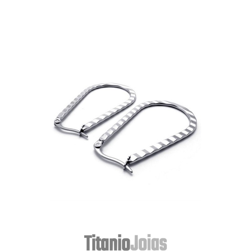 Brincos De Titânio Em Forma De Gota Em U Brincos De Titânio Em Forma De Gota Em U