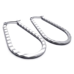 Brincos De Titânio Em Forma De Gota Em U