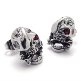 Brincos De Titânio Com Caveira