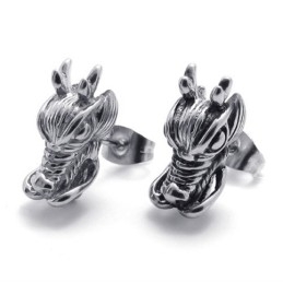 Brincos De Titânio De Dragão Chinês