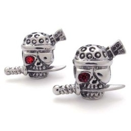 Brincos De Titânio Com Caveira