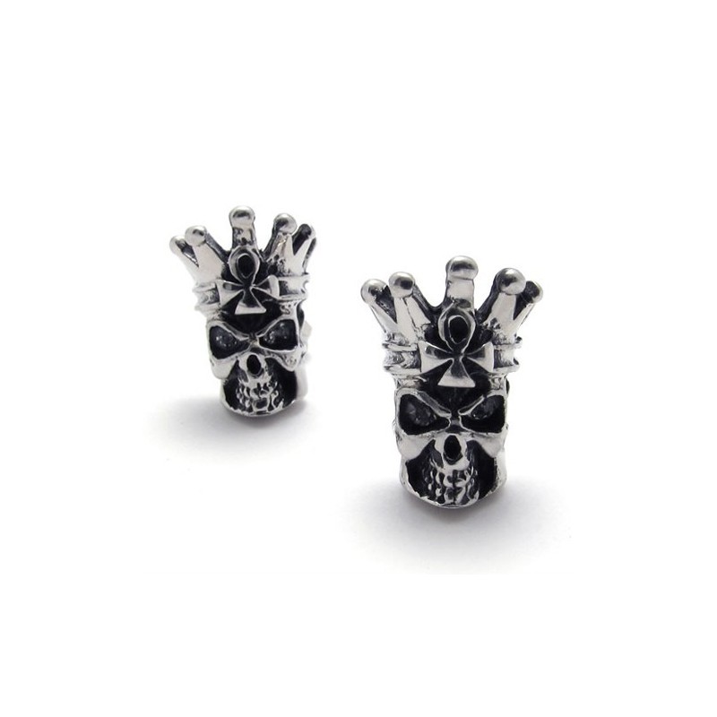Brincos De Titânio Com Caveira Brincos De Titânio Com Caveira