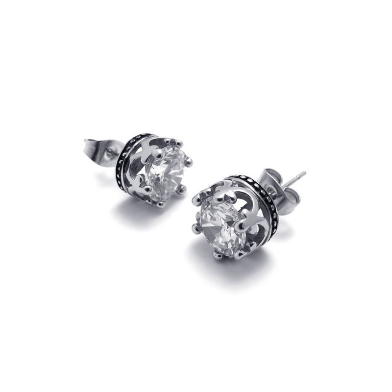 Brincos De Diamante E Titânio Brincos De Diamante E Titânio