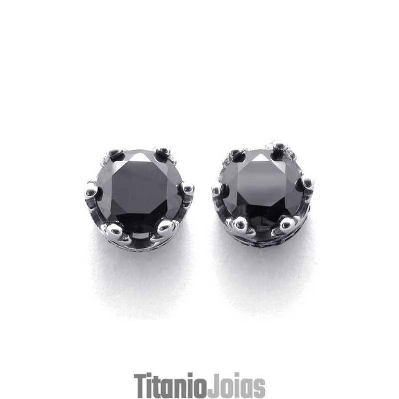 Brincos De Diamante E Titânio Brincos De Diamante E Titânio