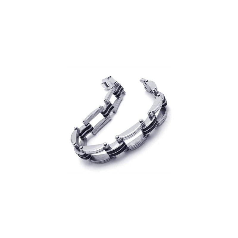 Pulseira De Prata E Titânio Puro Para Meninos