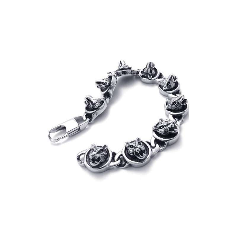 Pulseira De Titânio Com Gatos De 8,3 Polegadas