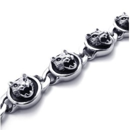Pulseira De Titânio Com Gatos De 8,3 Polegadas