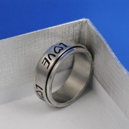 Anel De Titânio Love Rotation