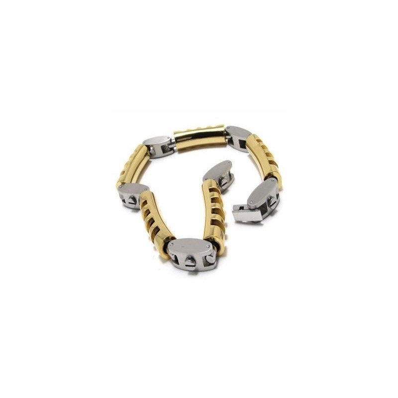 Pulseira Masculina De Titânio Puro Com Pingente De Prata Dourada Para Meninos Pulseira Masculina De Titânio Puro Com Pingente De Prata Dourada Para Meninos